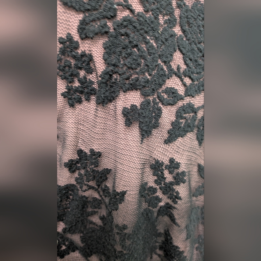 Moulinette Soeurs Black Pink Lace Malia Dress, Size 2 - Picture 5 of 9